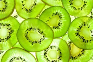 Green Kiwi Fruit Slices Wall Mural
