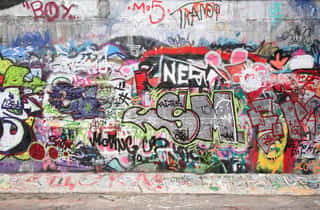 Wall Art Print Gigant Size Graffiti Wallpaper Unleashing Colorful