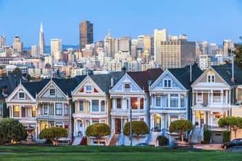 Image of The Painted Ladies Of San Francisco Canvas Print