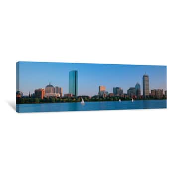 Image of Buildings At The Waterfront, Back Bay, Boston, Massachusetts, USA Canvas Print