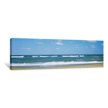 Image of Waves In The Sea, Cape Hatteras, Outer Banks, North Carolina, USA Canvas Print