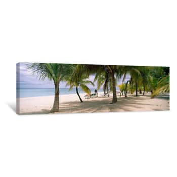 Image of Sunning Tourists On 7-Mile Beach, Negril, Jamaica Canvas Print