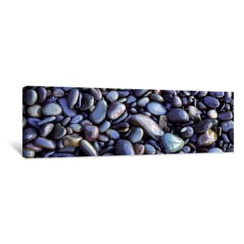 Image of Close-up Of Pebbles, Sandymouth Beach, Cornwall, England Canvas Print