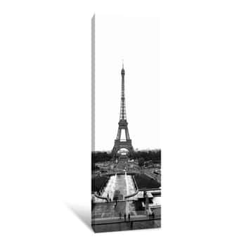 Image of Tower In A City, Eiffel Tower, Place Du Trocadero, Paris, Ile-De-France, France Canvas Print
