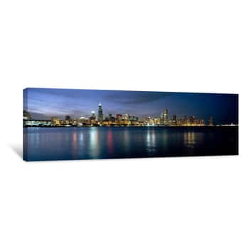 Image of City At The Waterfront, Chicago, Cook County, Illinois, USA Canvas Print