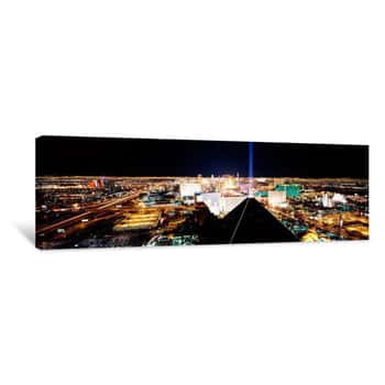 Image of High Angle View Of A City From Mandalay Bay Resort And Casino, Las Vegas, Clark County, Nevada, USA Canvas Print