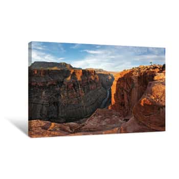 Image of River Passing Through Mountains, Toroweap Point, Grand Canyon, Grand Canyon National Park, Arizona, USA Canvas Print