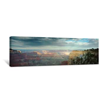 Image of High Angle View Of A Canyon, Angel\'s Window, North Rim, Grand Canyon National Park, Arizona, USA Canvas Print