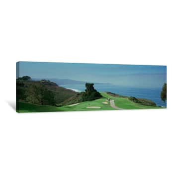 Image of Golf Course At The Coast, Torrey Pines Golf Course, San Diego, California, USA Canvas Print