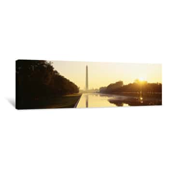 Image of Washington Monument, Washington DC, District Of Columbia, USA Canvas Print