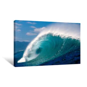Image of Waves Splashing In The Sea Canvas Print