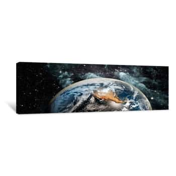 Image of Close-Up Earth In Space Canvas Print