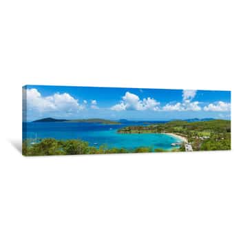 Image of Island In The Sea, Caneel Bay, St  John, US Virgin Islands - Canvas Print