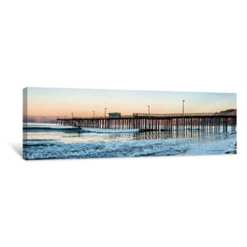 Image of Pismo Beach Pier At Sunrise, San Luis Obispo County, California, USA Canvas Print