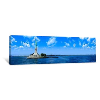 Image of Clouds Over The Statue Of Liberty, Liberty Island, New York City, New York State, USA Canvas Print