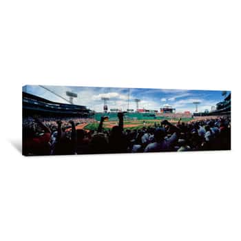 Image of Boston, Mass, Fenway Park, Red Sox Vs Yankees, Lower Level, Home Plate, Home Run Canvas Print