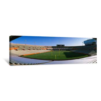 Image of High Angle View Of Players In A Football Field, Ben Hill Griffin Stadium, University Of Florida, Gainesville, Florida, USA Canvas Print