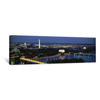 Image of High Angle View Of A City, Washington DC, USA - Canvas Print