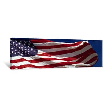 Image of Close-up Of An American Flag, USA Canvas Print
