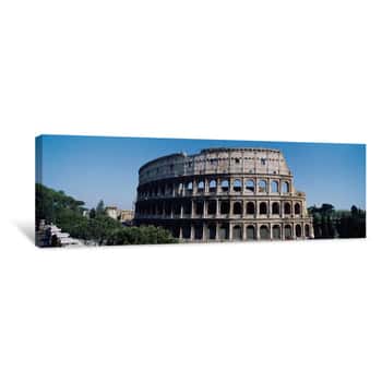 Image of Facade Of The Colosseum, Rome, Italy Canvas Print