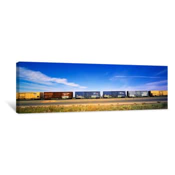 Image of Boxcars Railroad CA Canvas Print