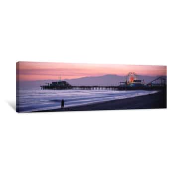 Image of Santa Monica Pier Santa Monica CA Canvas Print