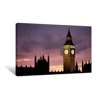 Image of Big Ben Palace Of Westminster London UK Canvas Print