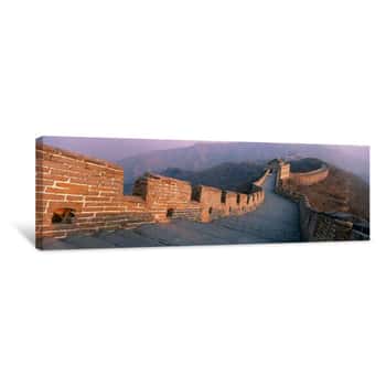 Image of High Angle View Of The Great Wall Of China, Mutianyu, China Canvas Print