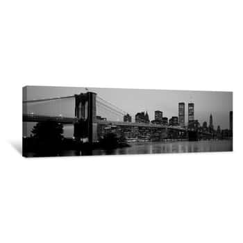 Image of Brooklyn Bridge, Manhattan, NYC, New York City, New York State, USA Canvas Print