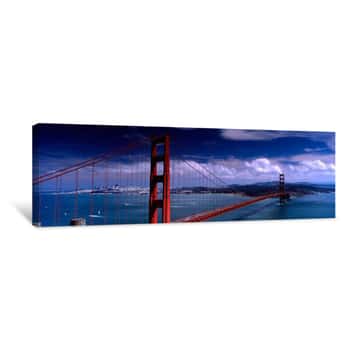 Image of Bridge Over A River, Golden Gate Bridge, San Francisco, California, USA Canvas Print