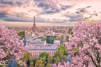 Image of Paris City In The Springtime Canvas Print