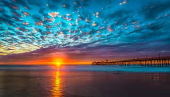 Image of San Diego California Beach Sunsets Canvas Print
