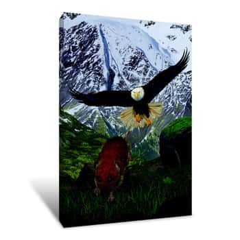Image of Alaska Eagle Canvas Print