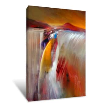 Image of Abstract Waterfall Artwork Canvas Print