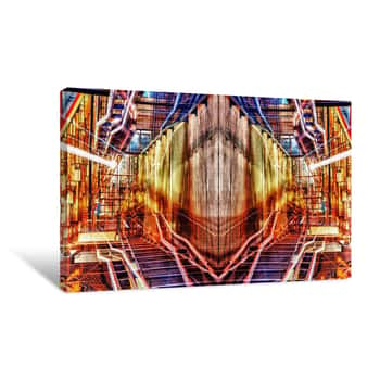 Image of Abstract Mirrored Staircases Canvas Print