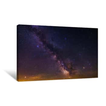 Image of Milky Way at Edge of Sunset 2 Canvas Print