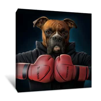 Image of Dog Boxer Canvas Print