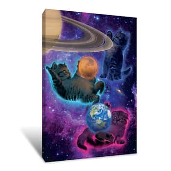 Image of Cosmic Kittens Canvas Print