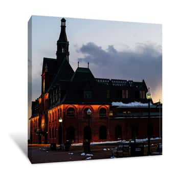 Image of Central Railroad of NJ Terminal Side Canvas Print