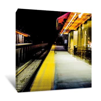 Image of Train Station Blur Canvas Print