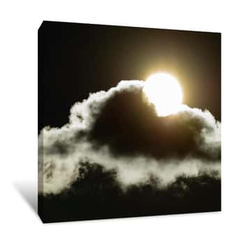 Image of Sun Covered by the Cloud Canvas Print