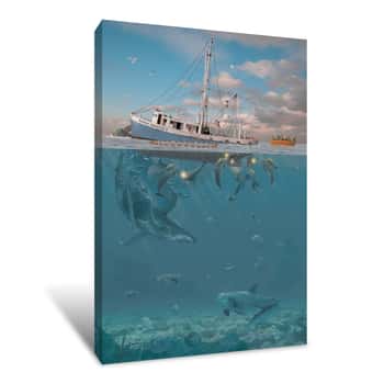 Image of Rage of the Dolphin Canvas Print