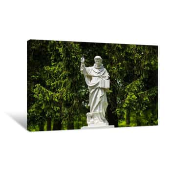 Image of Statue in the Park Canvas Print