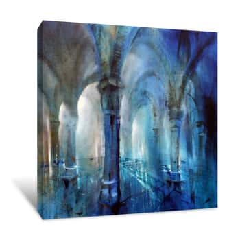 Image of Light Falls Into the Pillared Hall Canvas Print