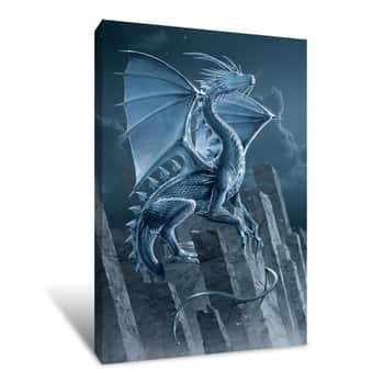 Image of Silver Dragon Canvas Print
