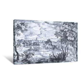 Image of Little Village in the Clouds Canvas Print
