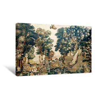 Image of Peacock in the Park Canvas Print