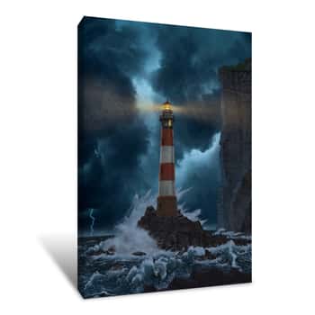 Image of Unbreakable Lighthouse Canvas Print