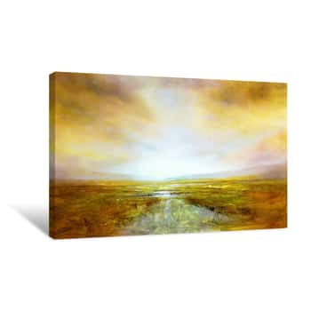 Image of Broad Land With Golden Cloud Canvas Print