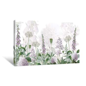 Image of Foxglove Flowers Canvas Print